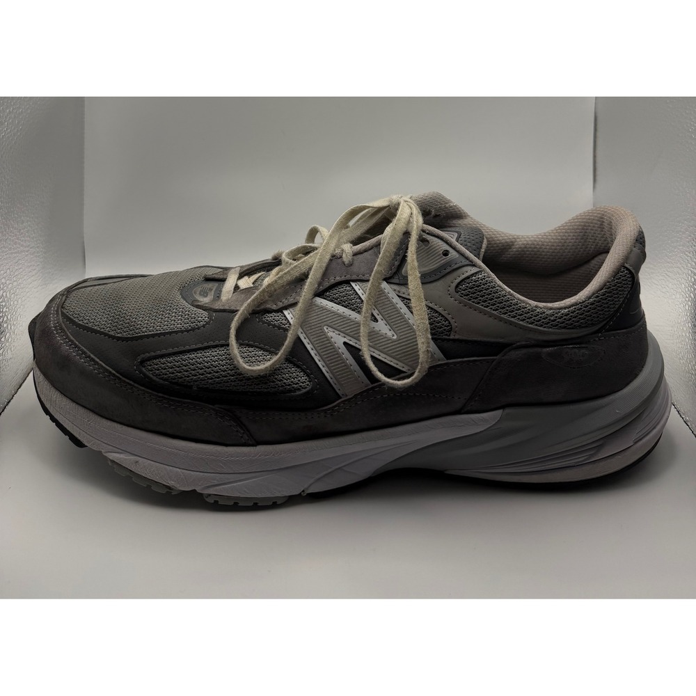 New Balance 990v6 Sneakers Mens 15 Grey Good 4E Extra Wide M990GL6 Made in USA